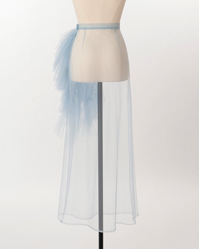 Tulle decorative over skirt  (light blue)