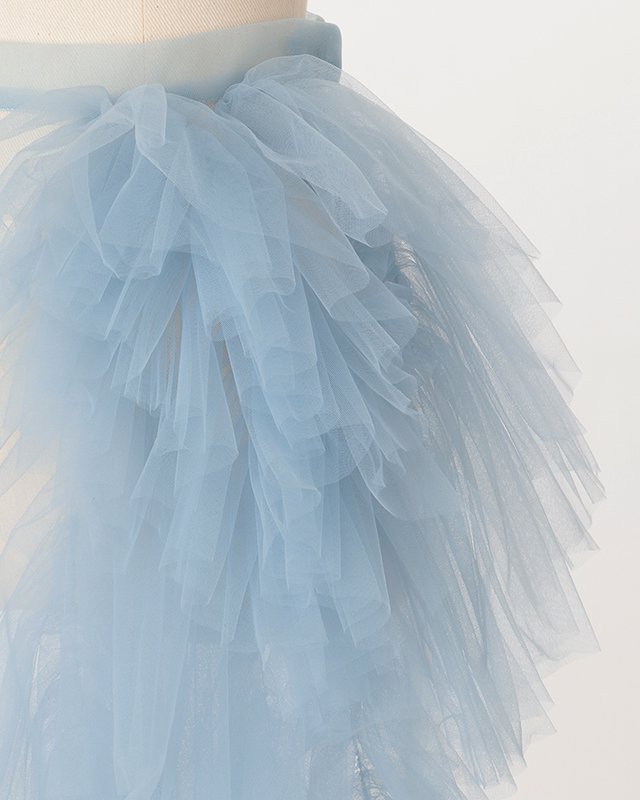 Tulle decorative over skirt  (light blue)