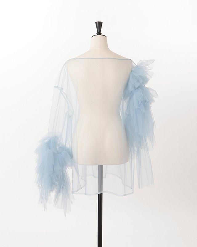Tulle asymmetric decorative p/o