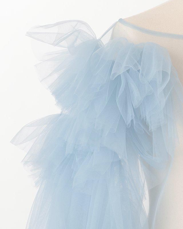 Tulle asymmetric decorative p/o