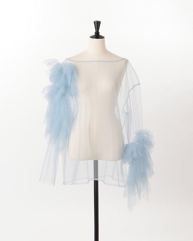 Tulle asymmetric decorative p/o