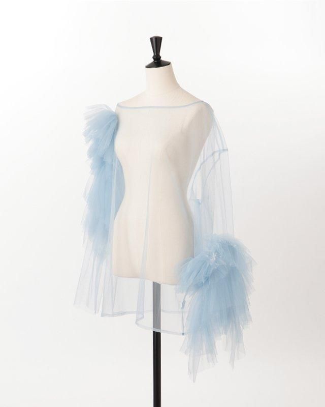 Tulle asymmetric decorative p/o