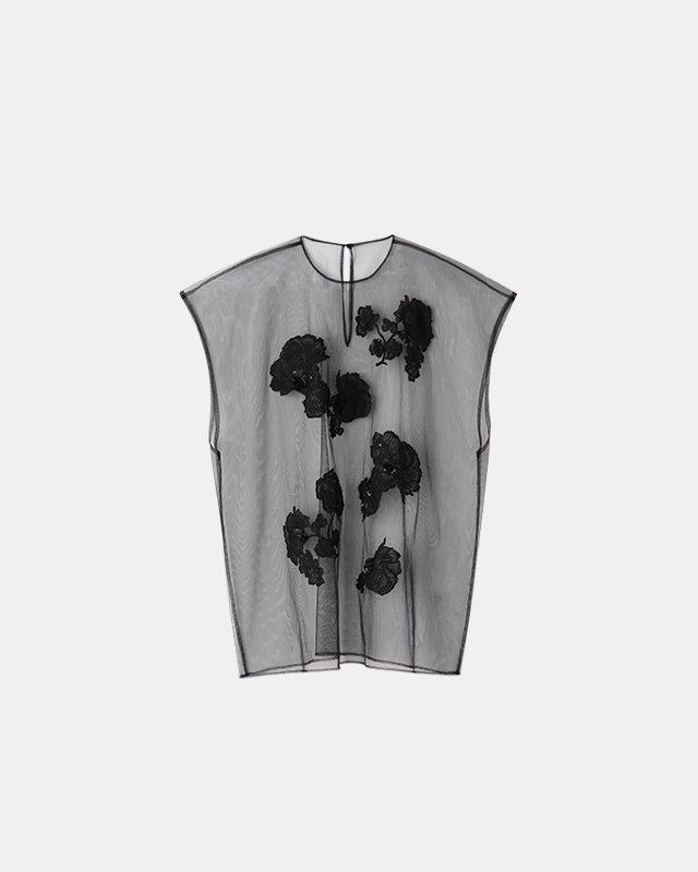 Tulle embroidery p/o  (black)