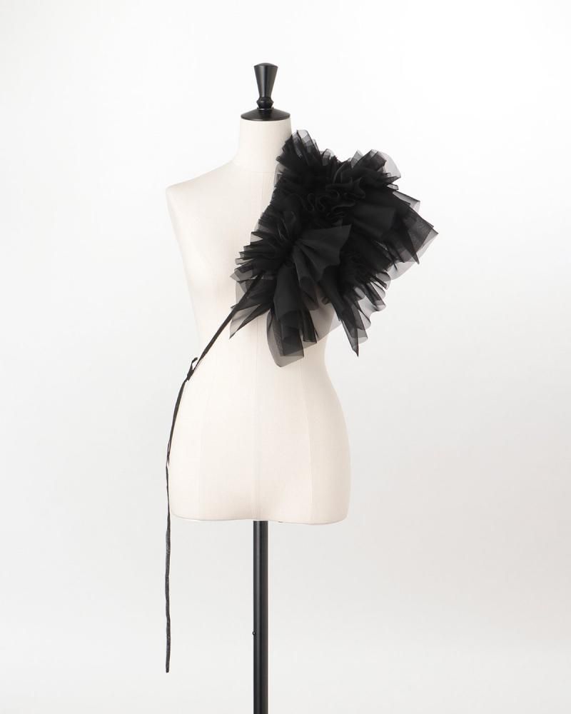 Sustainable organza ruffle collar