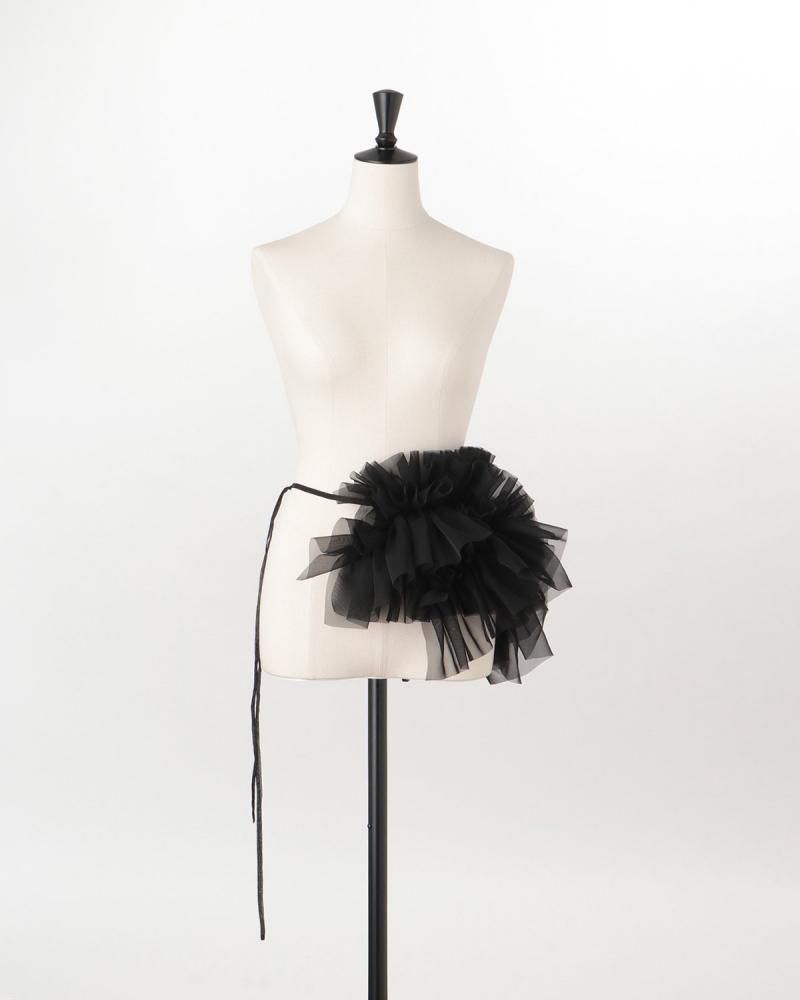Sustainable organza ruffle collar