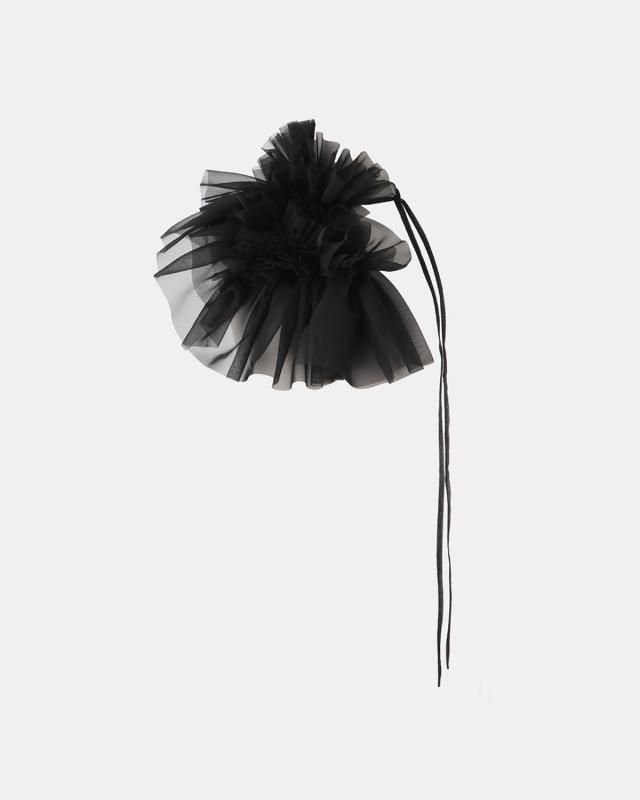Sustainable organza ruffle collar