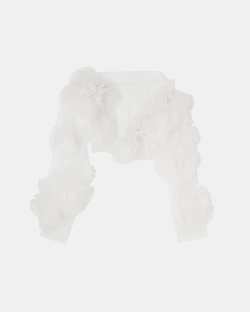 Decorative long sleeve cropped p/o