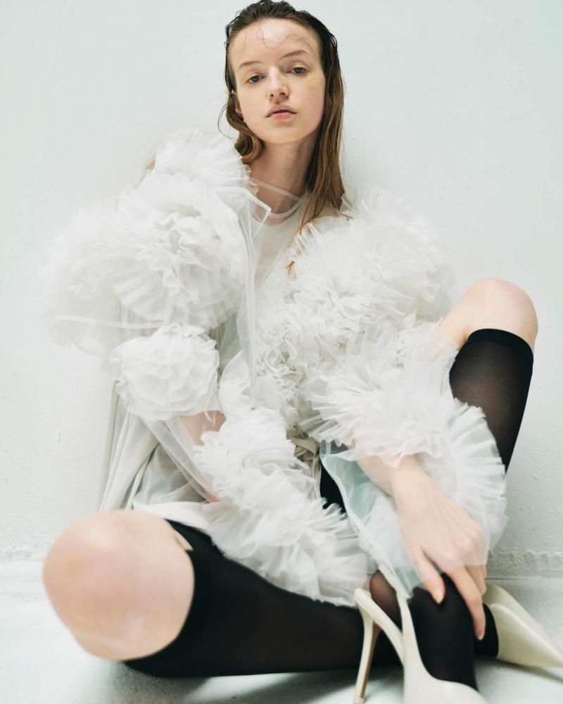 Decorative long sleeve cropped p/o