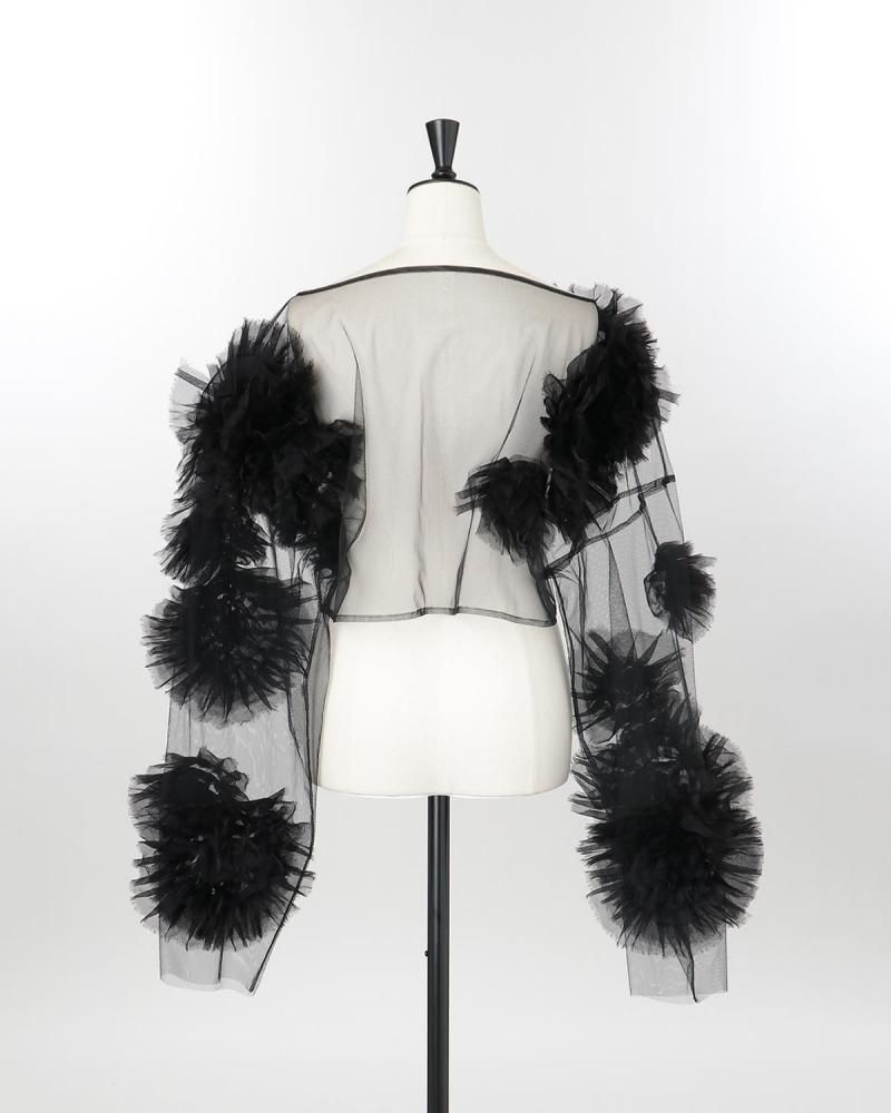 Decorative long sleeve cropped p/o