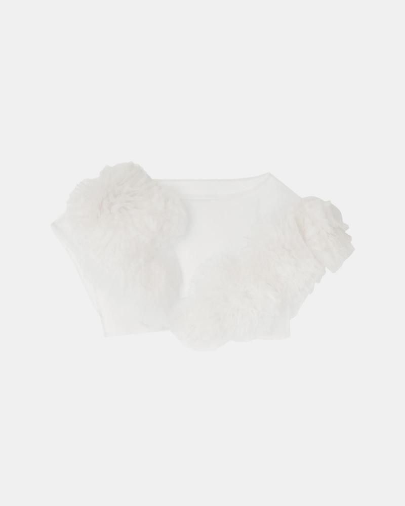 Decorative french sleeve cropped p/o