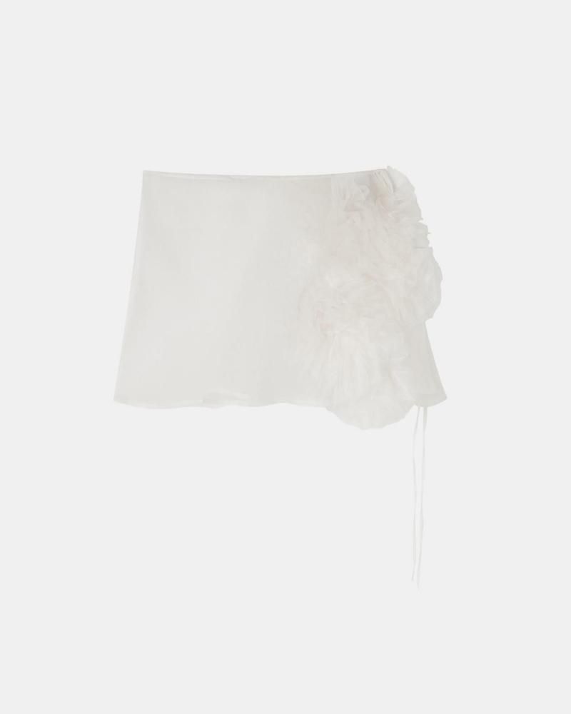 Organdy decorative short wrap skirt