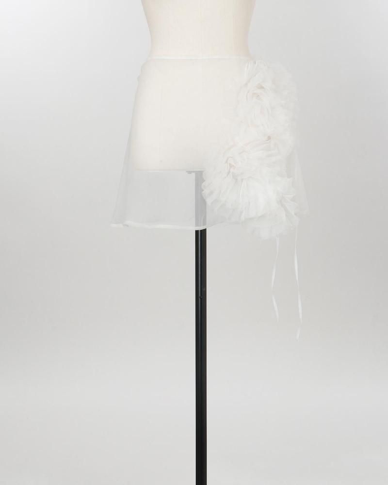 Organdy decorative short wrap skirt
