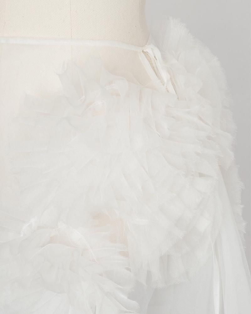 Organdy decorative short wrap skirt
