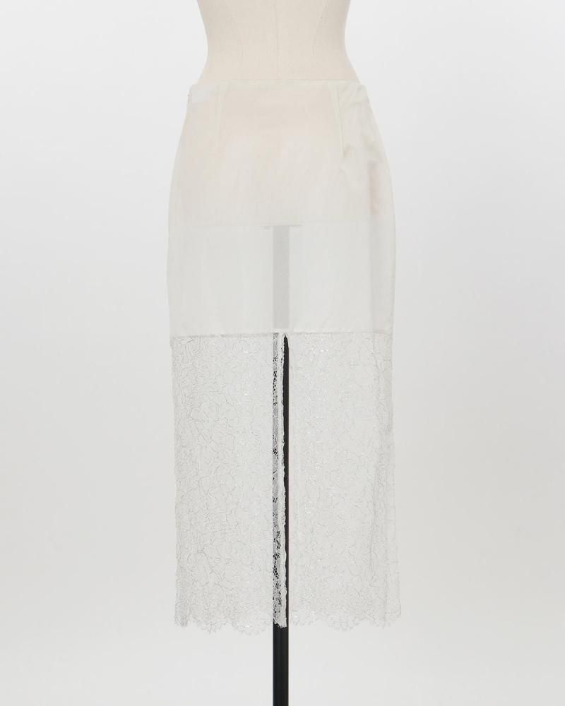 Leavers lace under skirt