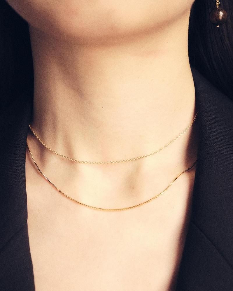 Circle  link necklace (18K gold)