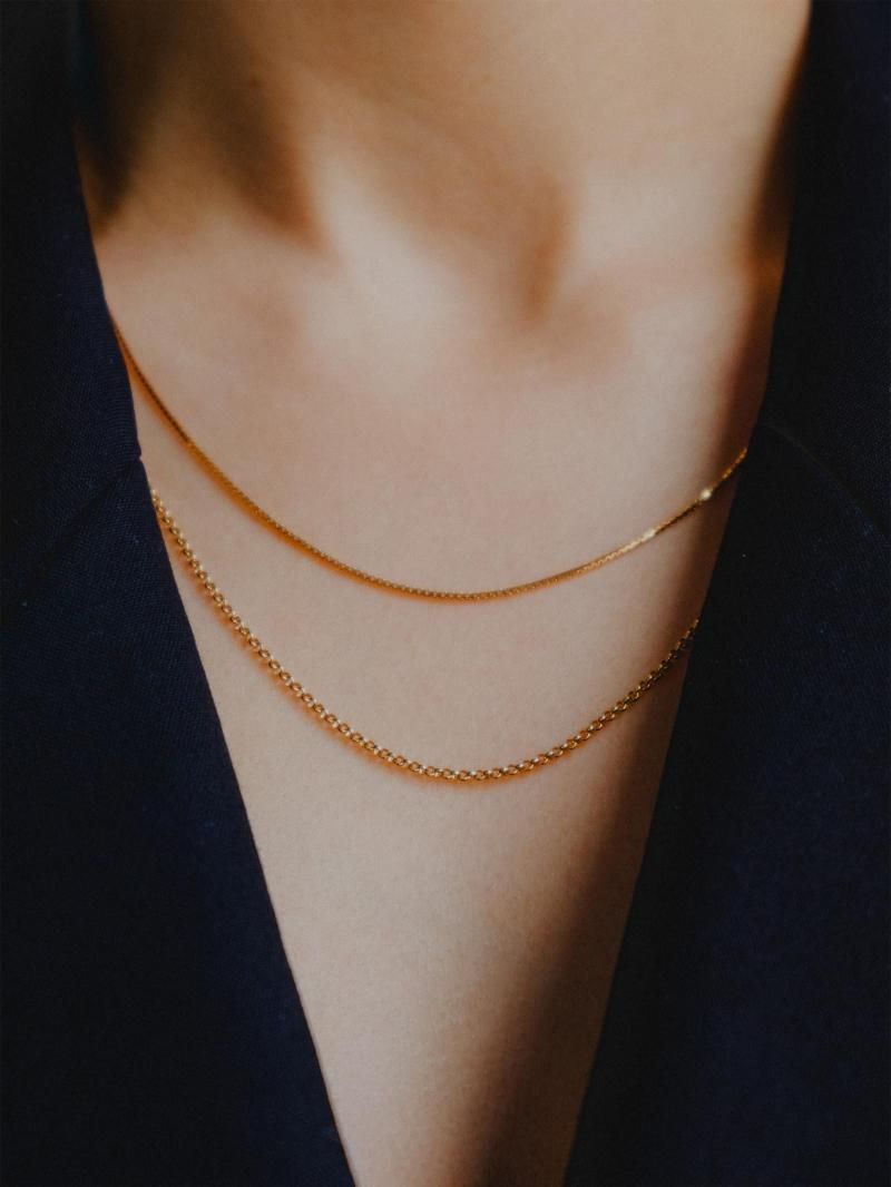 Square link necklace (18K gold)