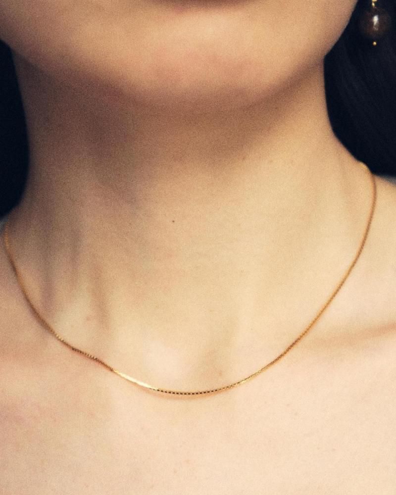 Square link necklace (18K gold)