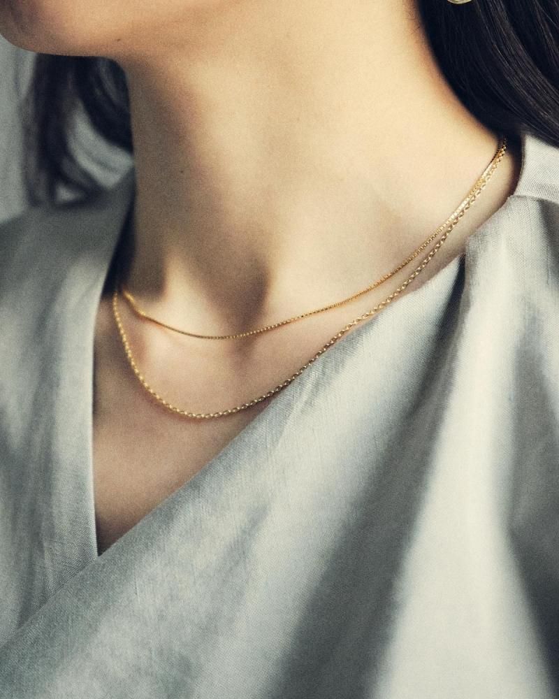 Square link necklace (18K gold)