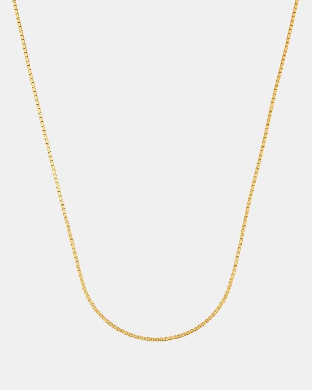 Square link necklace (18K gold)