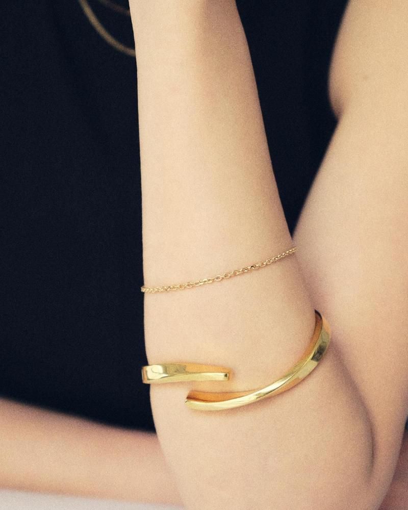 Beans link bracelet (18K gold)