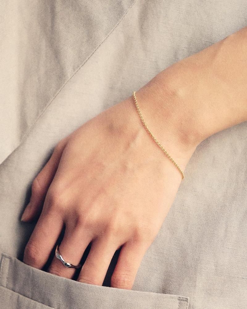 Circle link bracelet (18K gold)