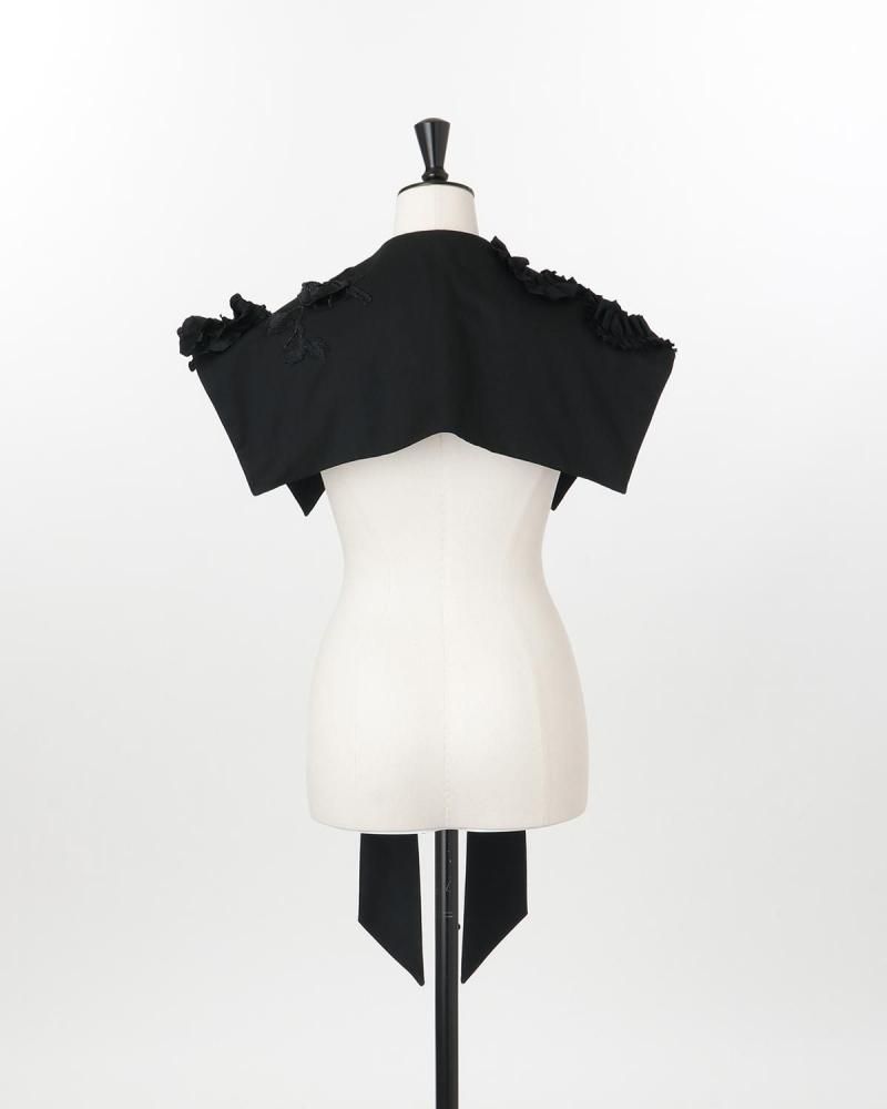 Wool mix decorative collar