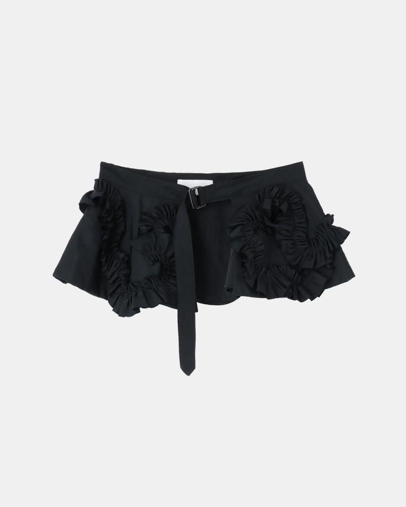 Taffeta frill detail belt