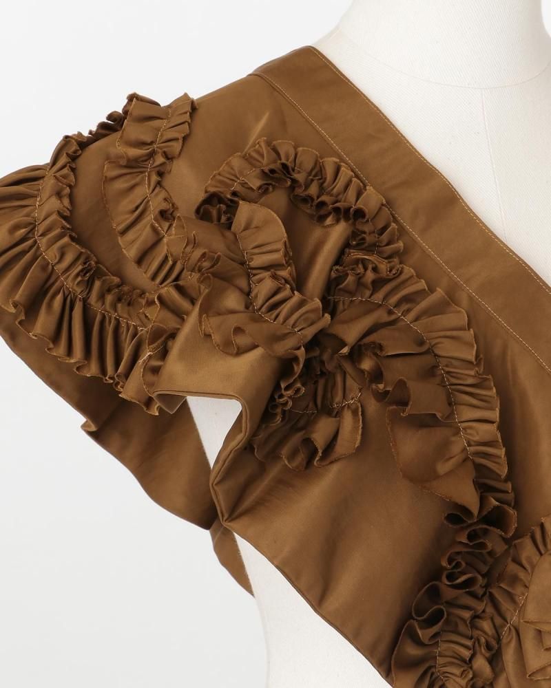 Taffeta frill detail belt