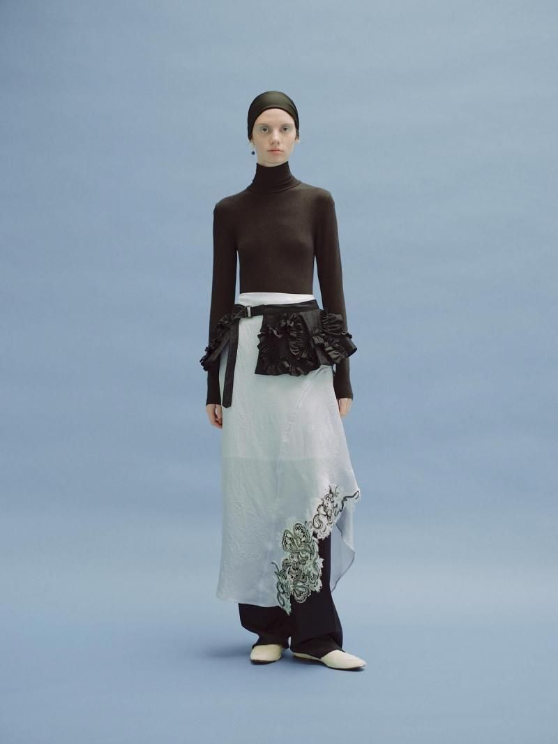Taffeta frill detail belt