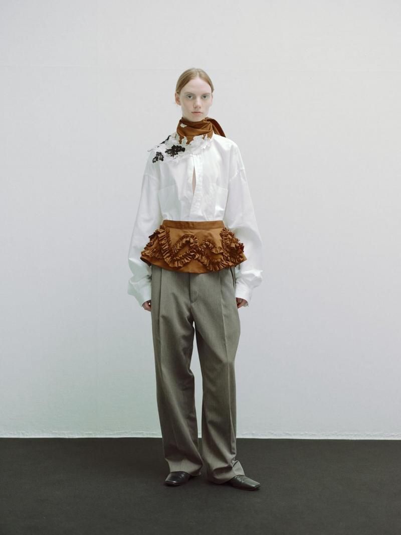Taffeta frill detail belt