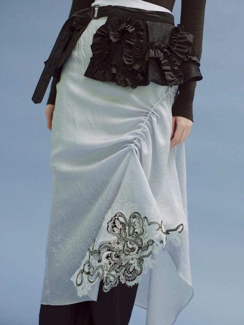 Taffeta frill detail belt