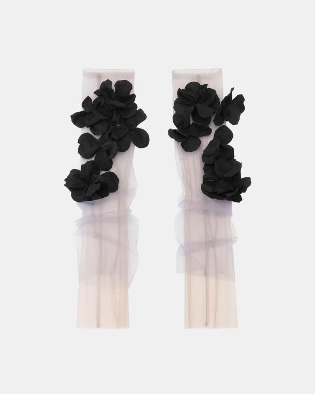 Tulle flower motif  gloves