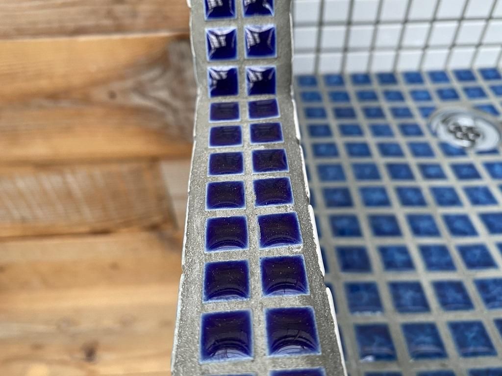 ☆こぱんだ☆軽量タイルシンク17 受注後製作／防水加工済み/室内OK＊水色MIXの縦長シンク[light