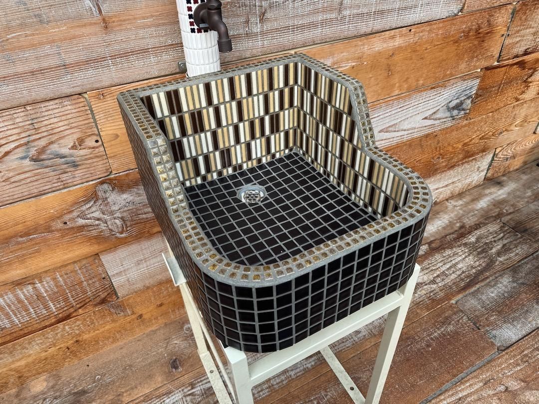 おしゃれな美濃焼タイルシンク｜ガーデン・DIY・手洗いに【作善