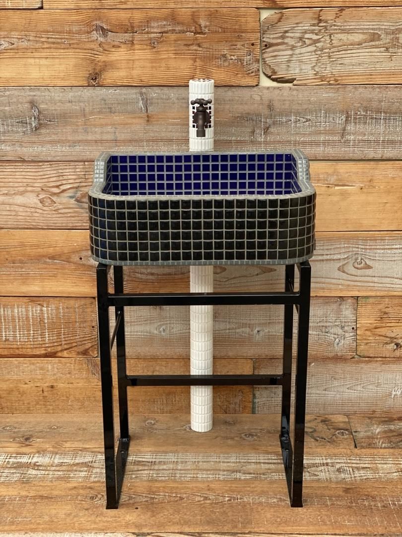 作善堂タイルシンク流し台　オールブラック　ライトＳＳサイズ　5039 作善堂 | シンク新作/light-SS-5039