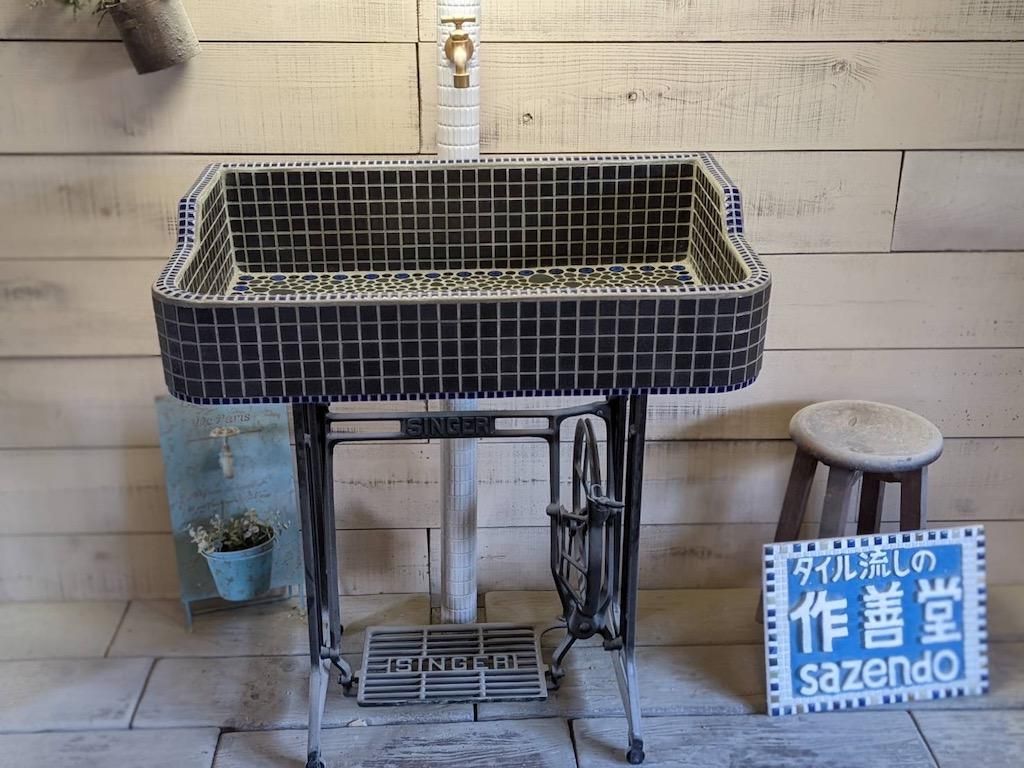 屋外専用】味わいある黒マットのシンク(Lサイズ)[商品番号 屋外専用】味わいある黒マットのシンク(Lサイズ)[商品番号