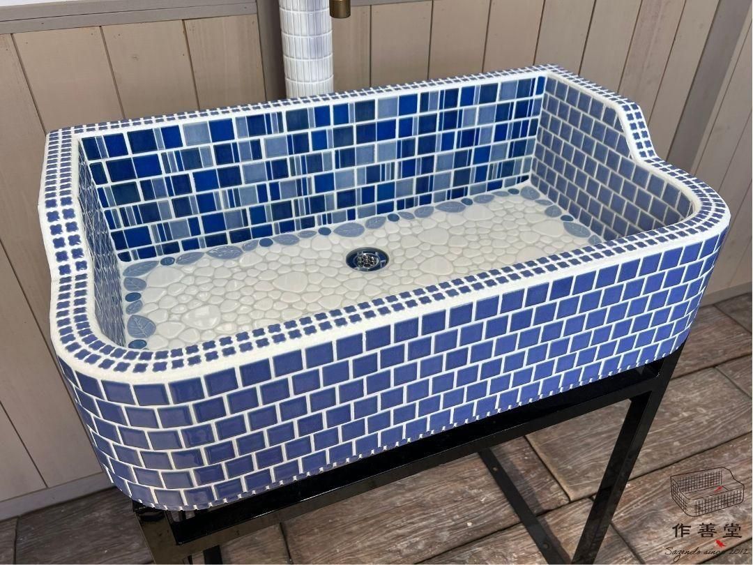 美濃焼タイルシンク｜室内用・キッチン・洗面所【作善堂】レトロで