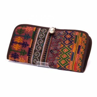 ThongPua モン族刺繍古布の長財布0114