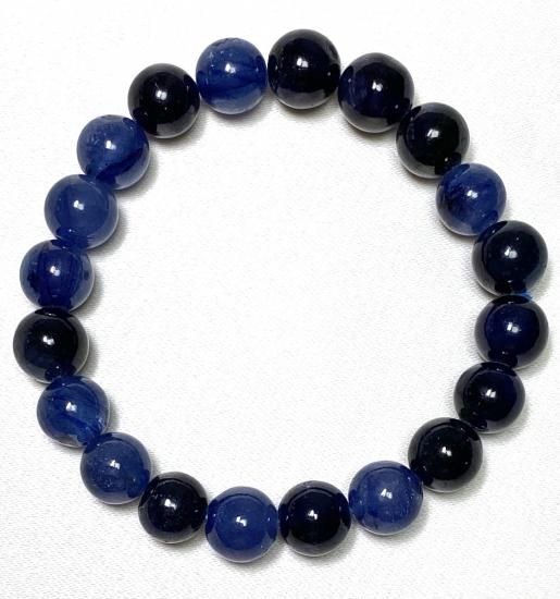 サファイア ブレスレット ミラーボール カット 10mm 18～19cm M