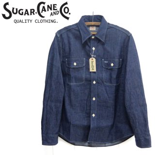 シュガーケーン SUGAR CANE [SC27852]　長袖 ブルーデニム ワークシャツ BLUE DENIM L/S WORK SHIRT