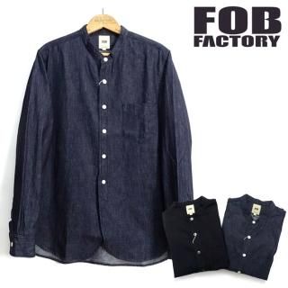 FOBեȥ꡼ [F3470]Ĺµ ǥ˥ Хɥ顼  DENIM BAND COLLAR SHIRT 