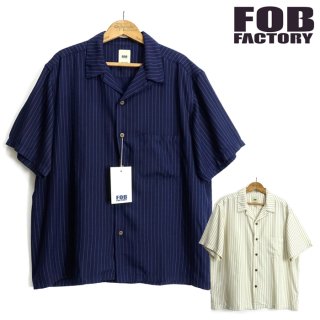 FOBファクトリー [F3479] 半袖 インディゴ アロハシャツ INDIGO ALOHA SHIRT 日本製