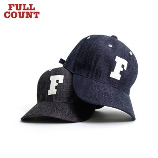 ե륫 FULL COUNT [6843] 6PANEL DENIM BASEBALL CAP 'F' Patch 6ѥͥ ǥ˥ ١ܡ륭å 