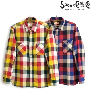 シュガーケーン SUGAR CANE [SC28958] 長袖 ツイルチェック ネルシャツ ワークシャツ TWILL CHECK WORK SHIRT