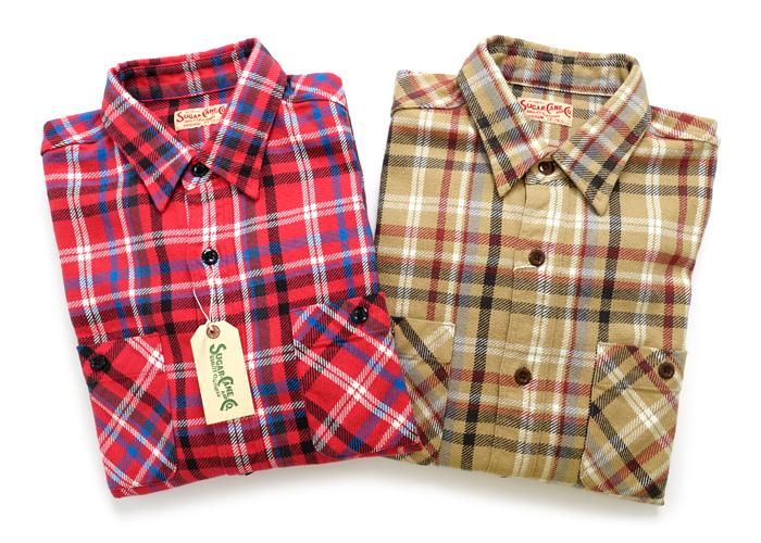 シュガーケーン SUGAR CANE [SC28956] 長袖 ツイルチェック ネルシャツ ワークシャツ TWILL CHECK WORK SHIRT