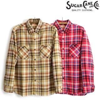 シュガーケーン SUGAR CANE [SC28956] 長袖 ツイルチェック ネルシャツ ワークシャツ TWILL CHECK WORK SHIRT
