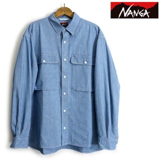 NANGA (ナンガ) [NW2311-1H503] 長袖 タキビ シャンブレー フィールドシャツ TAKIBI CHAMBRAY FIELD SHIRT 日本製