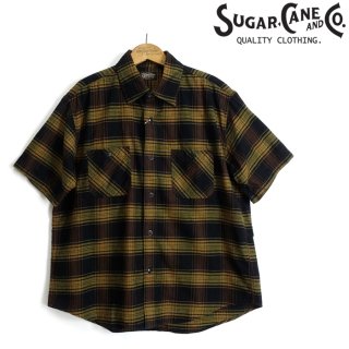 シュガーケーン SUGAR CANE [SC39110] 半袖 ビエラチェック ワークシャツ VIELLA CHECK WORK SHIRT 日本製