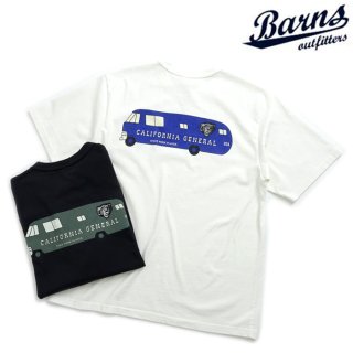 [メール便可] バーンズ BARNS[BR-23152] 半袖 タフネック プリントTシャツ 