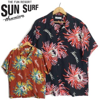 󥵡 SunSurf [SS39028] 2023ǯǥ Ⱦµ ϥ RAYON HAWAIIAN SHIRT 